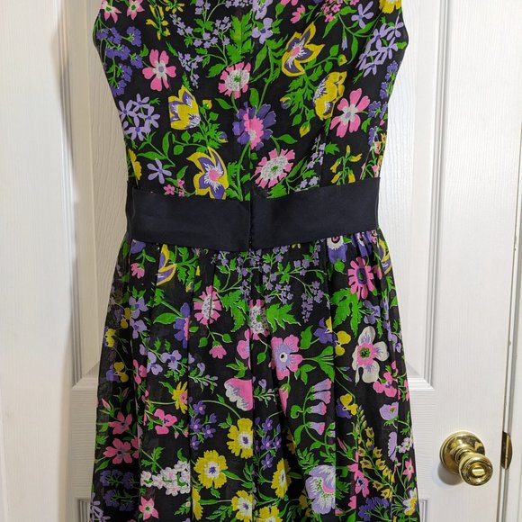 Miss Elliette California Vintage 1960s Garden Party Cotton Floral Maxi Dress- M* - Picture 8 of 16